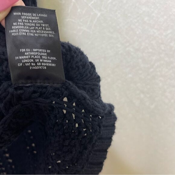 Anthropologie Far Away From Close Knit Sweater Dress Navy S - Picture 5 of 6